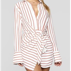 Striped Shirt Dress